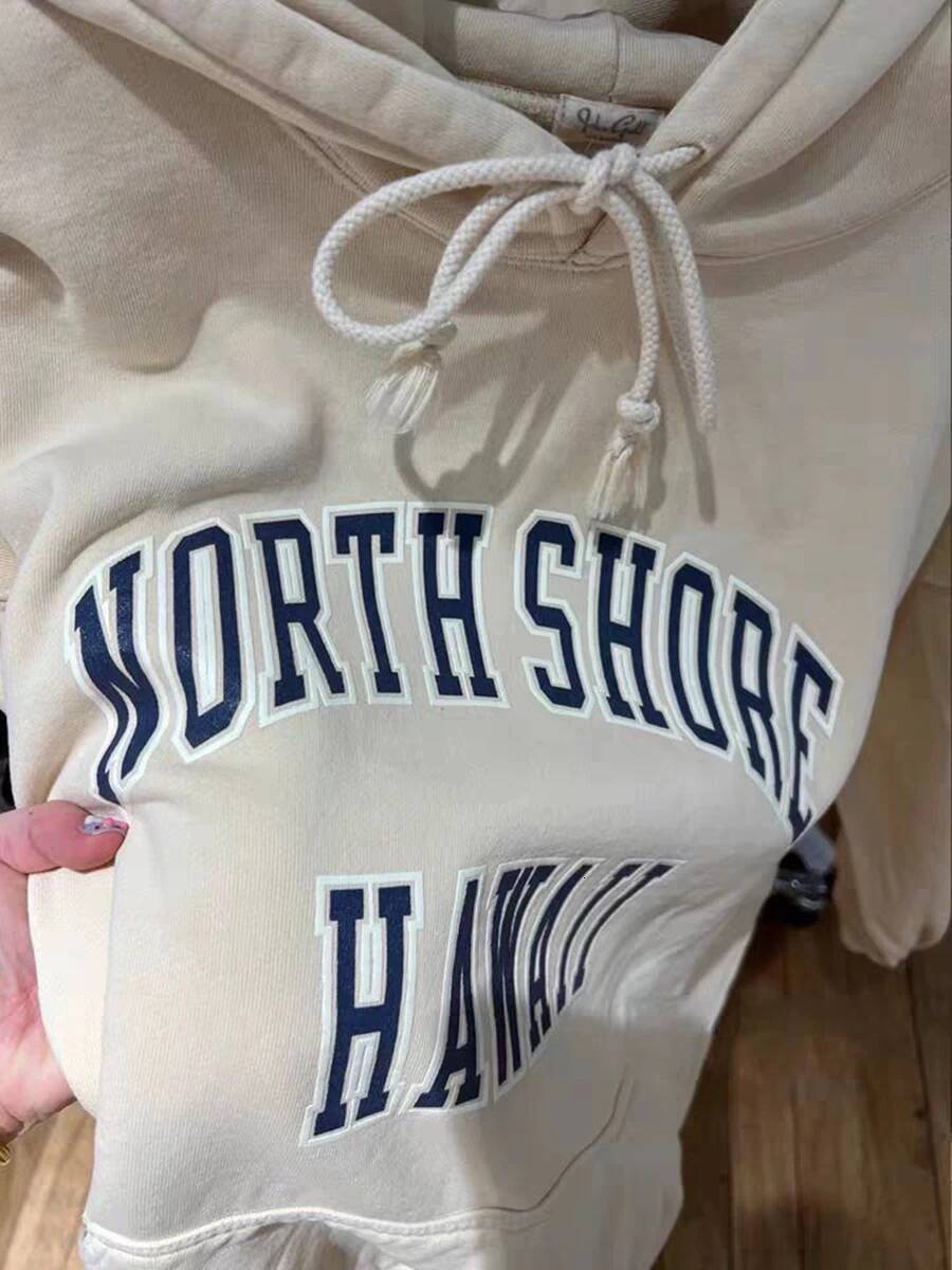 Letter Print Oversize Hoodie Women 2023 Spring Casual Long Sleeve Hooded Pullovers Top Vintage Streetwear Cotton Hoodies Y2k