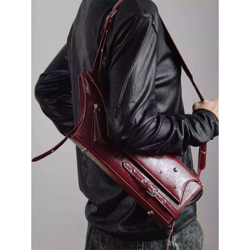 Dark Starry Sky Niche Design Hot Girl Heavy Rivet Functional Underarm Shoulder Crossbody Bag Trend
