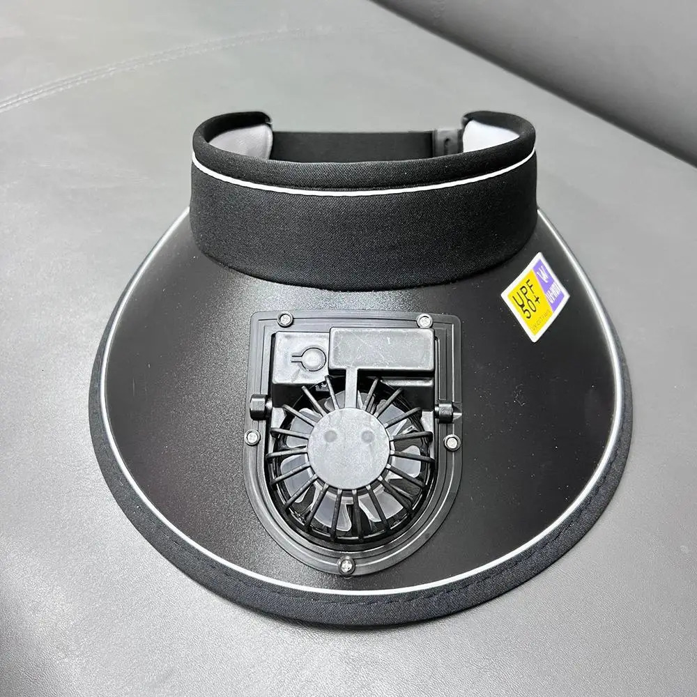 Fashion Outdoor Sun Protection Hat Summer Large Brim USB Charging Fan Sun Visor for Men and Women 250604