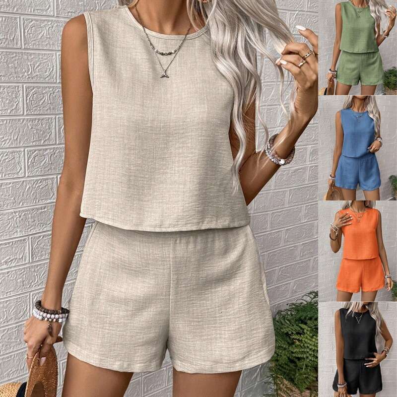 New Fashion Casual Vest And Shorts Set B5