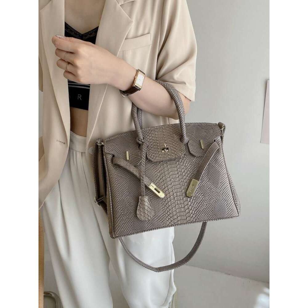 Model Room Wardrobe Soft Decoration Luxury Snake Skin Pattern Elegant Handbag Shoulder Crossbody Women s Bag