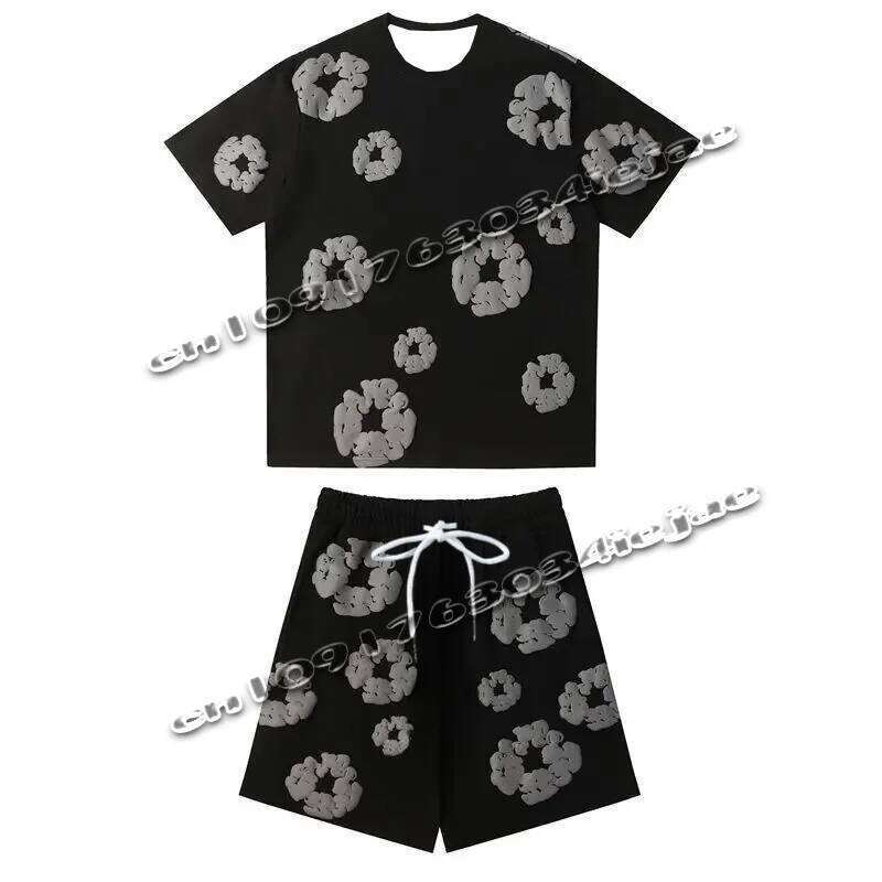 2025 New Trend High Street Fashion Women's Daily Short Sleeve T-Shirt suit Men's Quick-Drying Breathable Skin-friendly