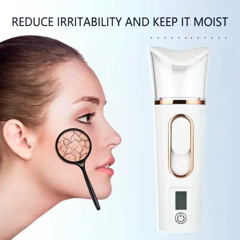 Nano Spray Facial Steamer Humidifier Mini Handheld Portable Mist Sprayer Water Instrument Hydration Humidifier Skin Care Gift XJ250607