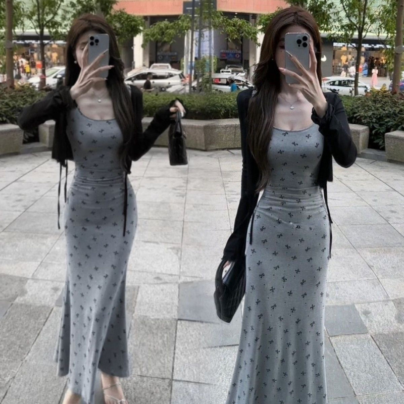 XR236 Women's new summer high-end slim fishtail long skirt