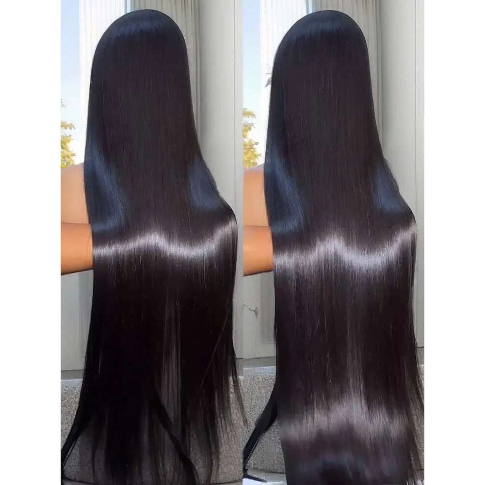 Sophianna 30 40 Inches Bone Straight 13x6 HD Front Human Hair Wigs Brazilian Nature Black 13x4 Transparent Lace Frontal Wig