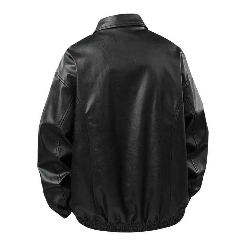 Mens Jacket Vintage Leather Spring Autumn Motorcycle Casual Coat Men Outwear JacketsT251029