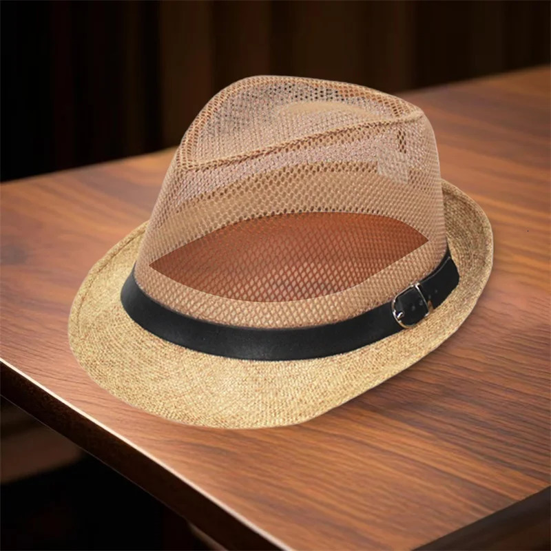 Men s Classic Straw Panama Hat with Wide Brim and Breathable n for Summer Beach Vacation Lightweight Sun Hat 250605