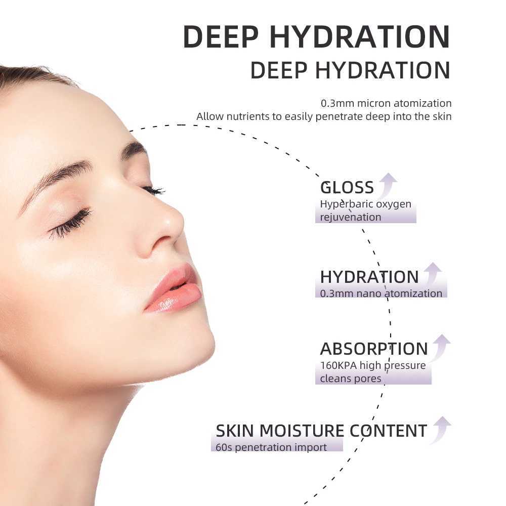 Nano Facial Sprayer Water Steamer Oxygen Injection Moisturizing Machine Handheld Spray Face Steamer Mist Skin Care Beauty XJ250607