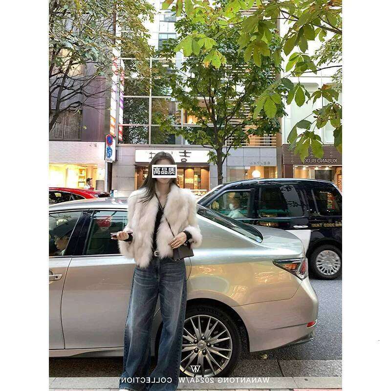 Shirt Rhyme Urchin with The Same Soft Champagne Imitation Fox Environmentally Friendly Winter Women's Fur Coat