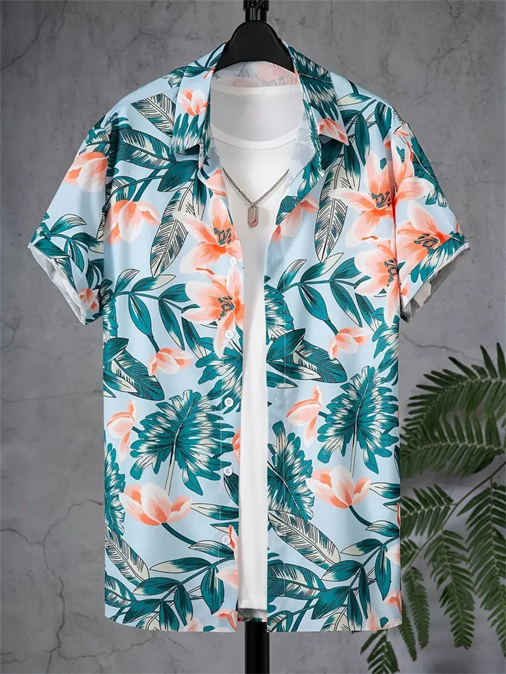 shirt Men's sleeve shirt Designer top Trendy T shirt Leopard print court style print Floral long sleeve shirt Stylish top Casual 3D mens shirts