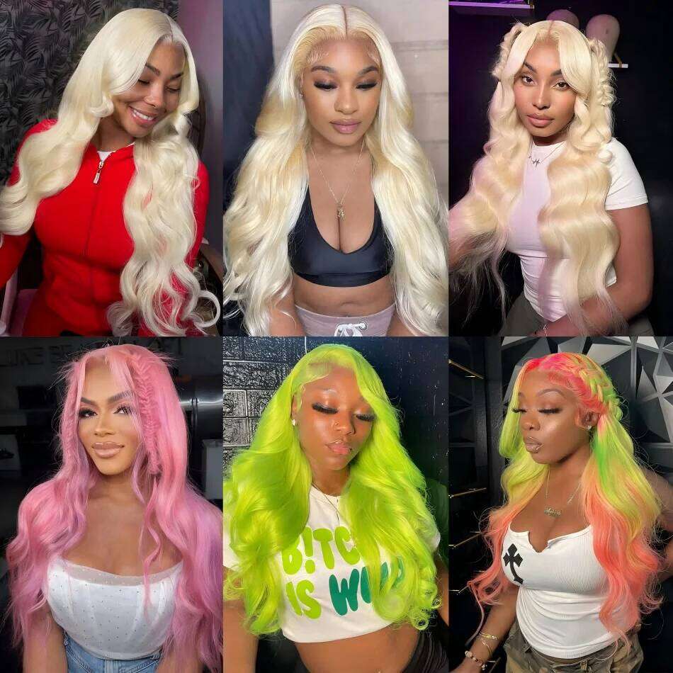 613 Blonde Body Wave Wigs 13x6 Hd Frontal Transparent 250 Density 13x4 Lace Front Human Hair Wig
