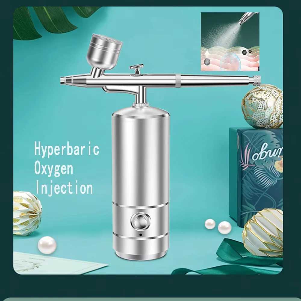 Facial Nano Oxygen Injection Instrument Handheld High Pressure Beauty Facial Spray Moisturizing Steamer XJ250607