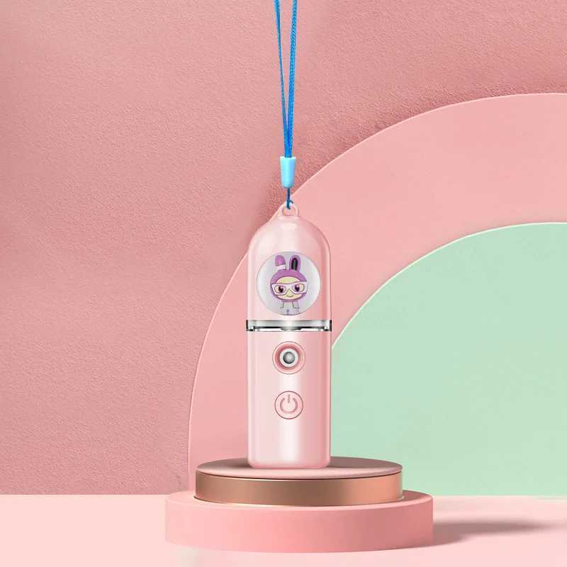 Portable Handheld Nebulizer Cartoon for Kids Luminous Funny Hydrating device USB Charging Face Moisturizing Steamer Skin CareXJ250607