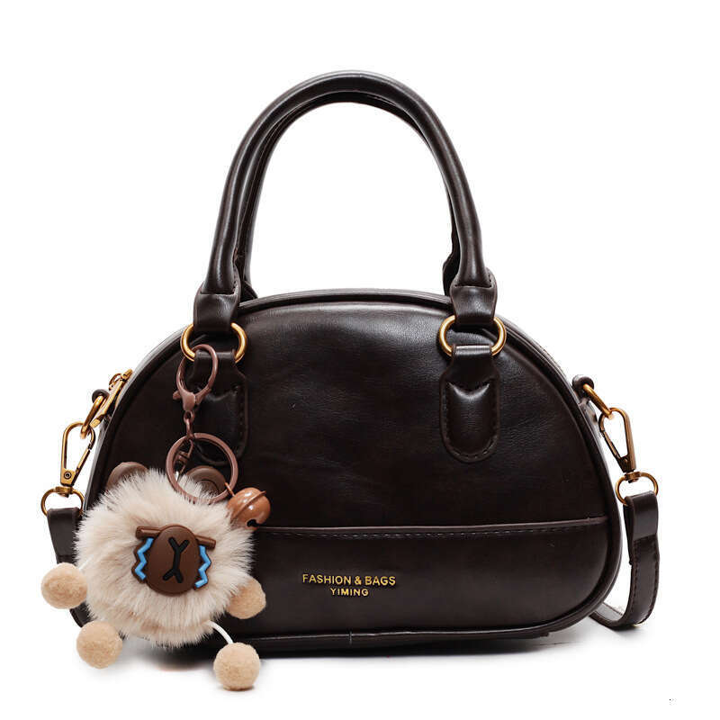 Pillow 2025 New Color-Block Versatile Crossbody Fashion Handbag Bowling Ball Bag for Women