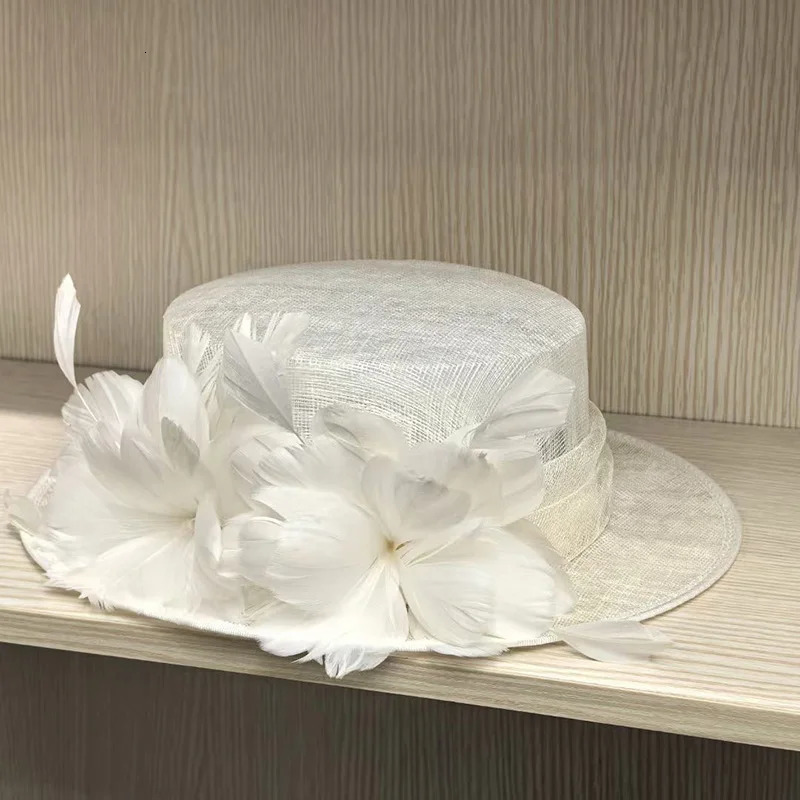 Spring Summer Fashion Linen Material Fisherman Bucket Hat For Women Bow Decoration Flat Top Fedora Hat Elegant Quality Sun Hat 250605