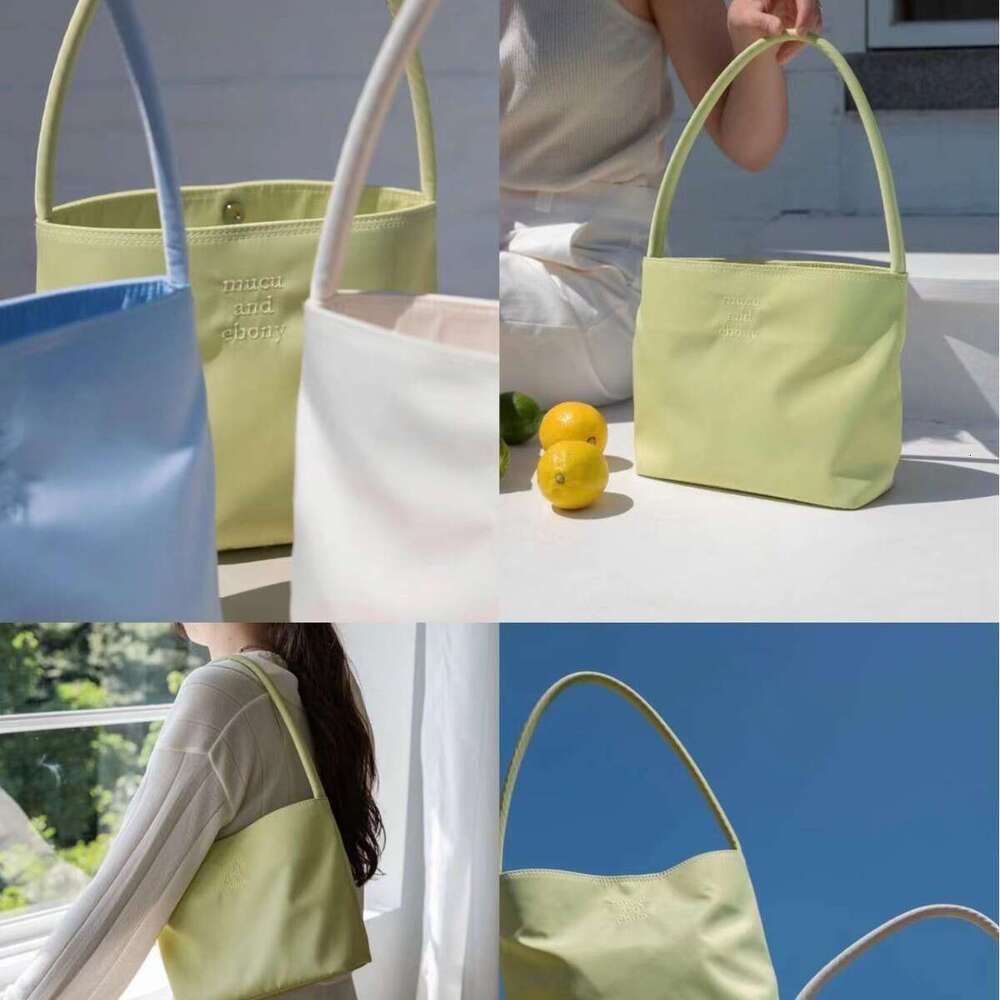 Korean Much and Eboy 2024 New Bucket for Women Simple Casual Versatile Handbag Nylon Shoulder Bag