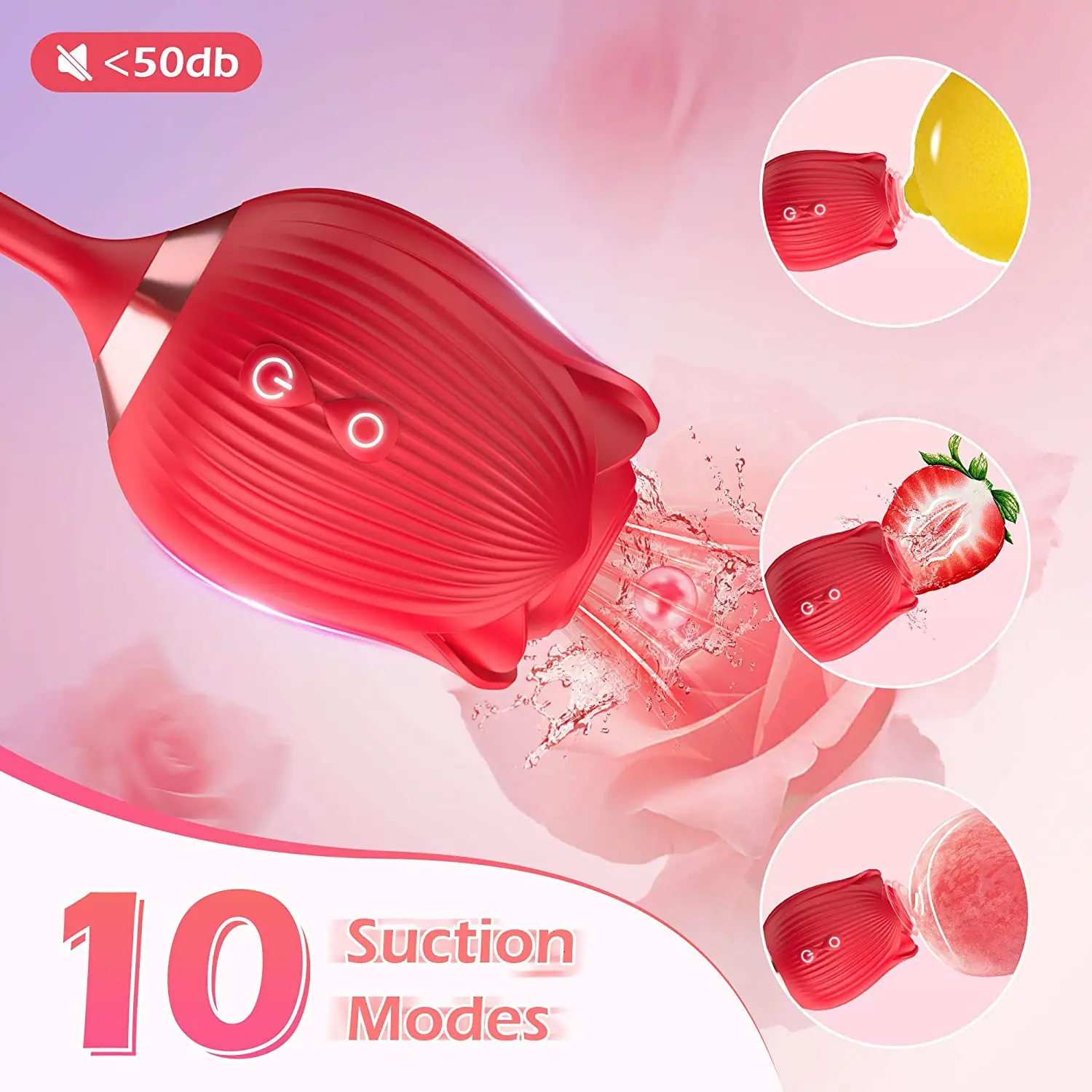 Rose-Sucking Vibrator for Women Clit Sucker Vagina G Spot Thrusting Vibrator Stimulator Female Masturbator Adult Sex Toy 250603