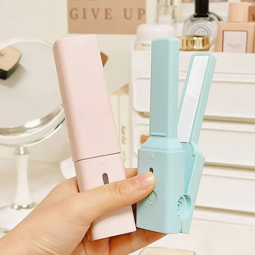 Portable Mini Cute USB Straight Hair Stick Hair Straightener Dormitory Small Power Splint Fluffy Bangs Straight Hair Curling 250605