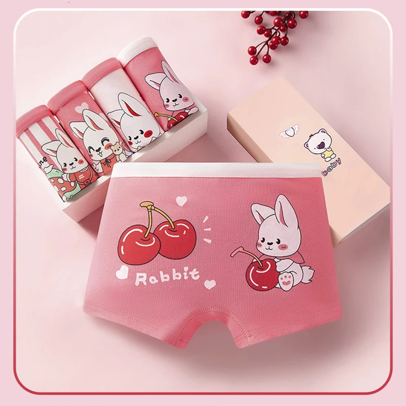 Girls Underwear Little Girl Boxer Shorts 2-14 Years Student Princess Cartoon Panties Cotton Breathable Children Boxer Underpants 250604