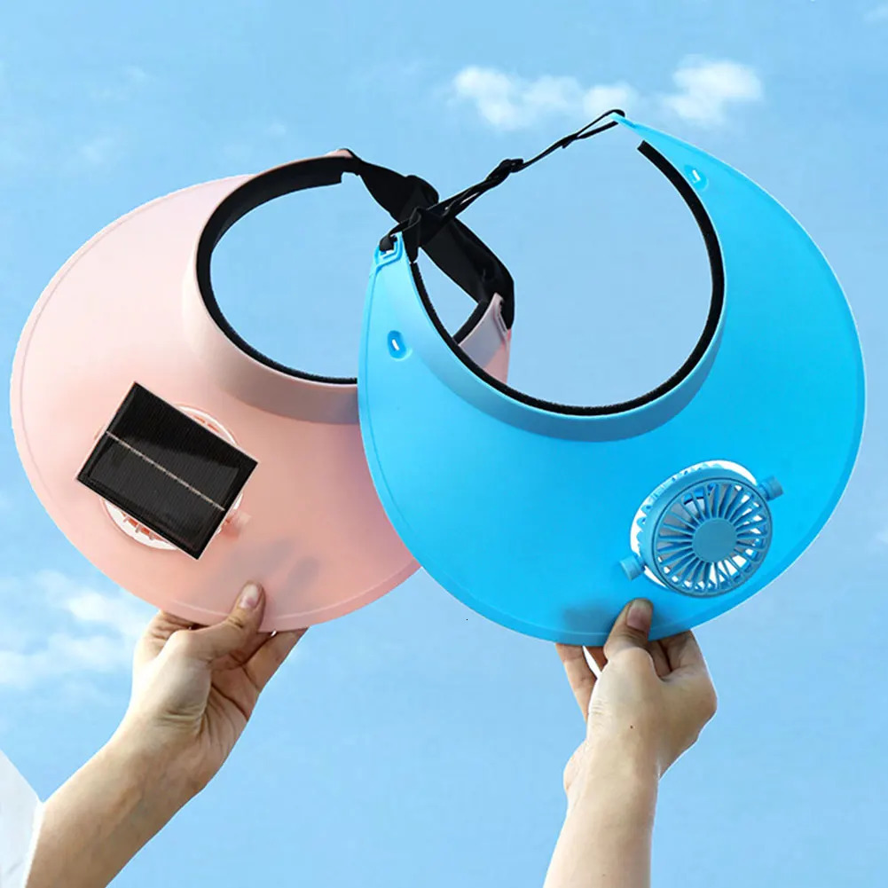 Sun Visor Hat with Fan Solar USB Charging Sun Protection Hat Breathable Summer Cooling Fan Hat for Outdoor Camping Fishing 250603
