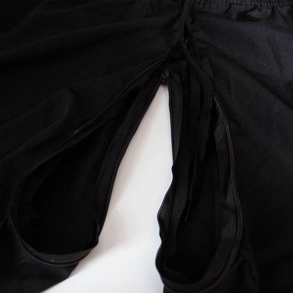 Summer Outdoor Invisible Zipper Open Crotch Casual Ice Cool Shorts Pants for Men Couples Sexual Bottoms XJ250605