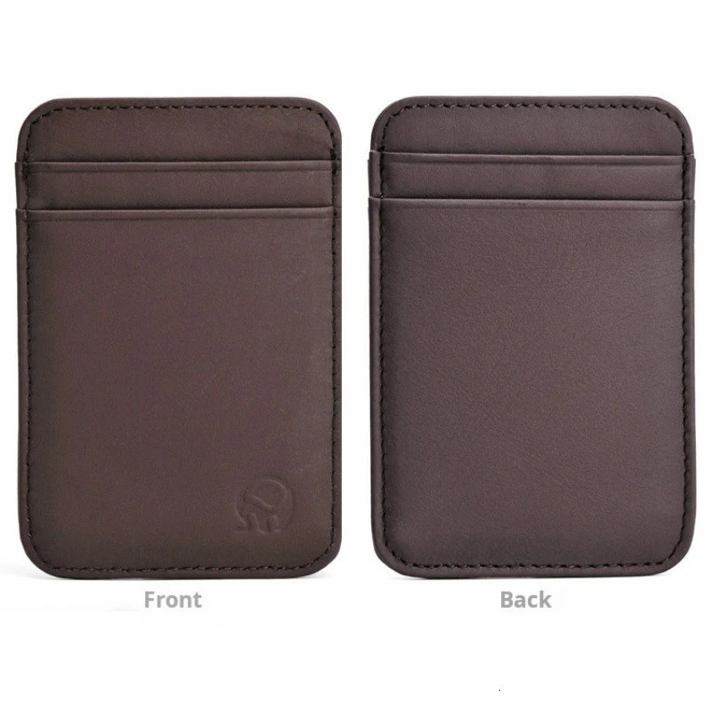Slim Wallet For Men and Women Minimalist Front Pocket Thin Travel Genuine Leather Credit Card Holder 250605