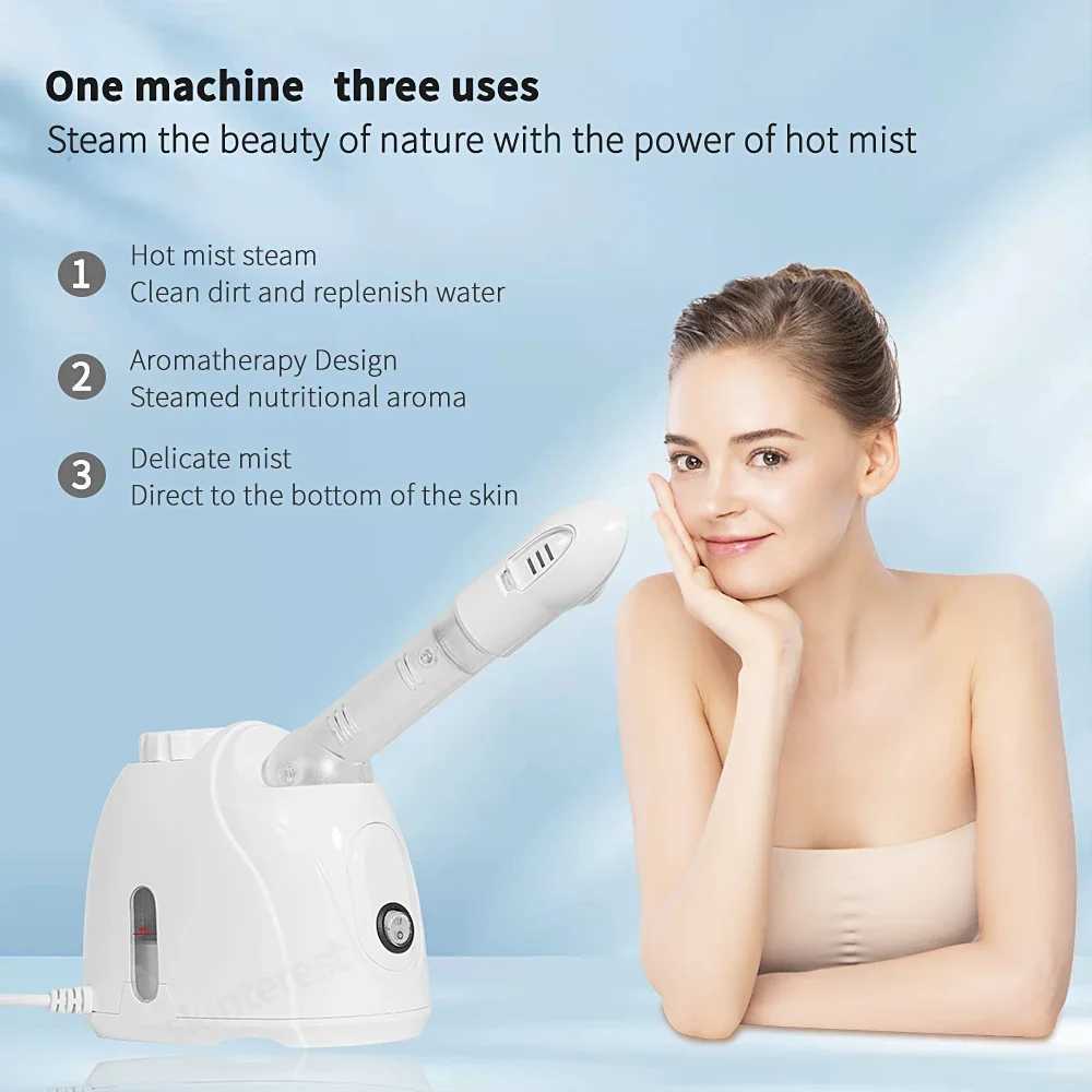 Hot Mist Facial Steamer with Extendable Arm Face Steamer Sauna Humidifier Atomizer for Women Girls Men Moisturizing Skin Care XJ250607