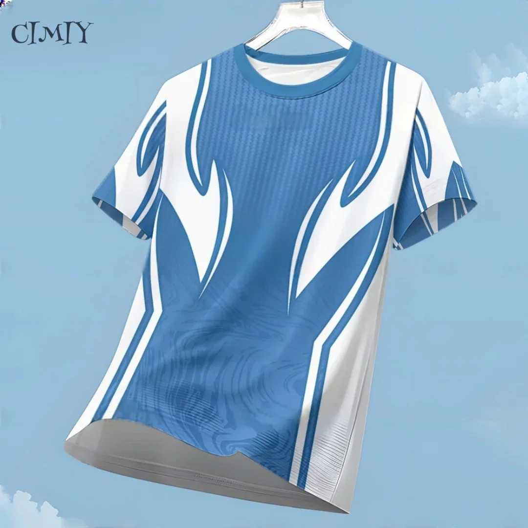 Sports Casual Jersey For Men Dry Fit Shirt Outdoor Running Cycling Short Sleeve Breathable Gym Wear Crew Neck T-ShirtC250605