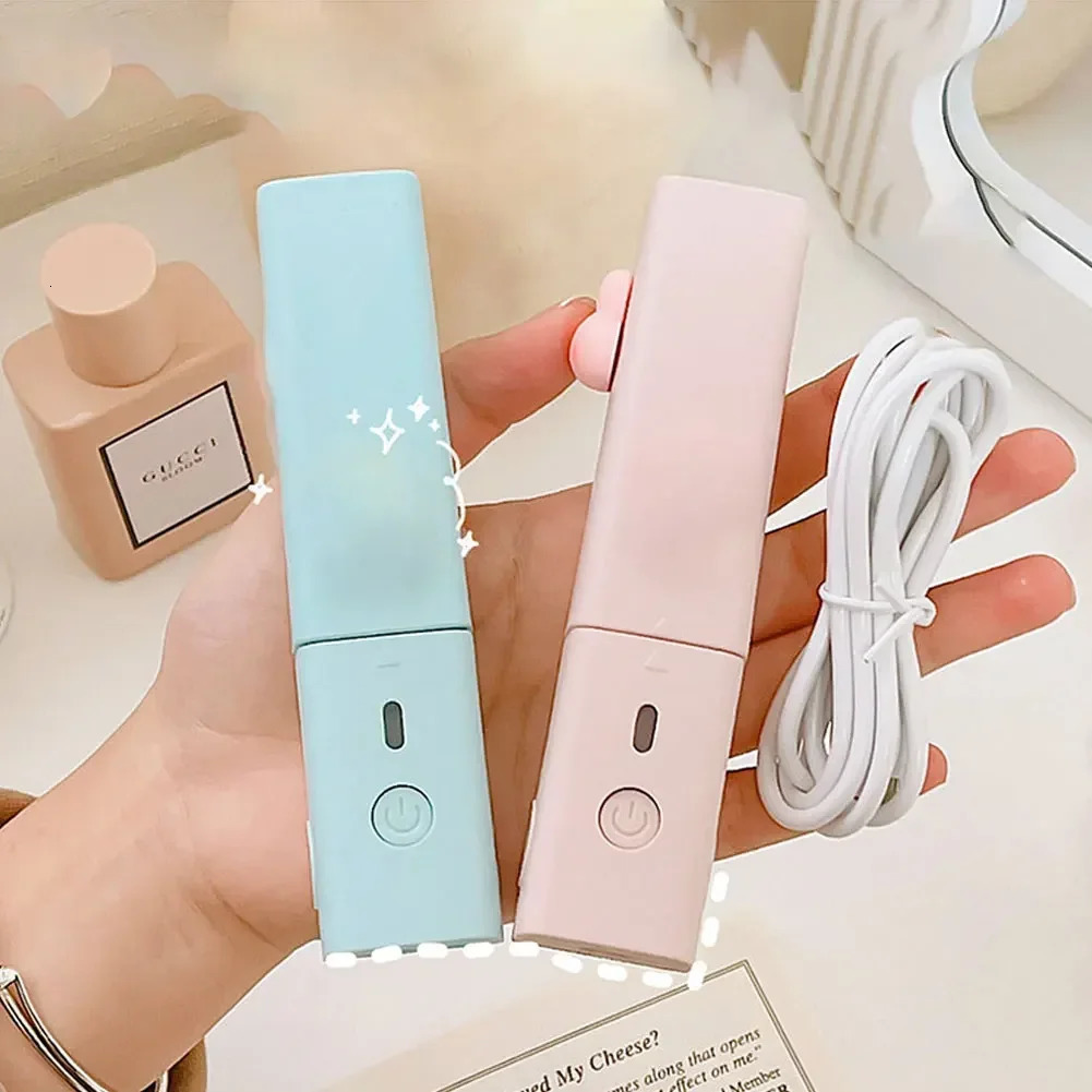 Portable Mini Cute USB Straight Hair Stick Hair Straightener Dormitory Small Power Splint Fluffy Bangs Straight Hair Curling 250605