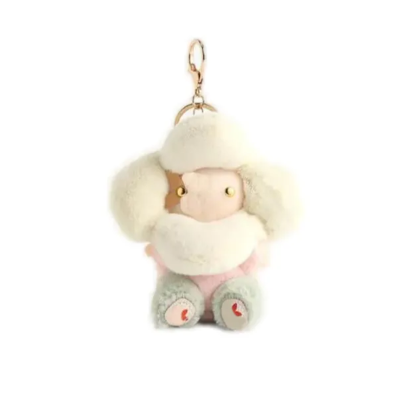 Handbag keychains charms bag doll chain for women party portable beautiful key plush cute doll pendant keyrings R250728