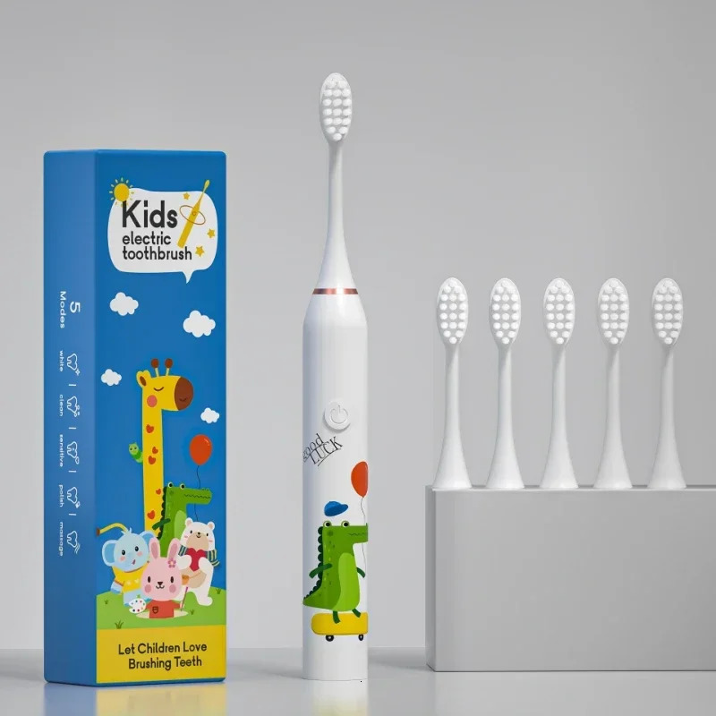 Child Sonic Electric Toothbrush Electric Usb Cartoon Toothbrush for Kids Replace Toothbrush Kids Electric Toothbrush 250604