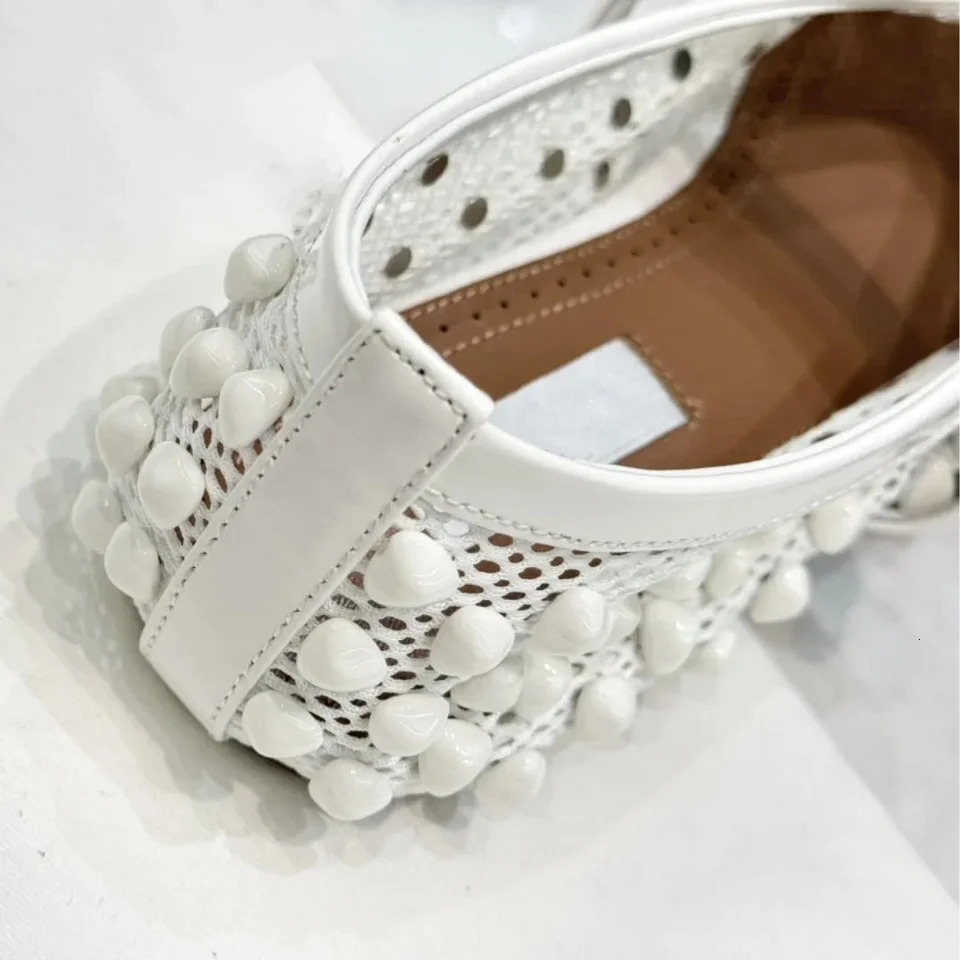 patent leather patchwork mesh heart-shaped flat bottom straight strap Mary Jane single shoe ballet shoes 250603