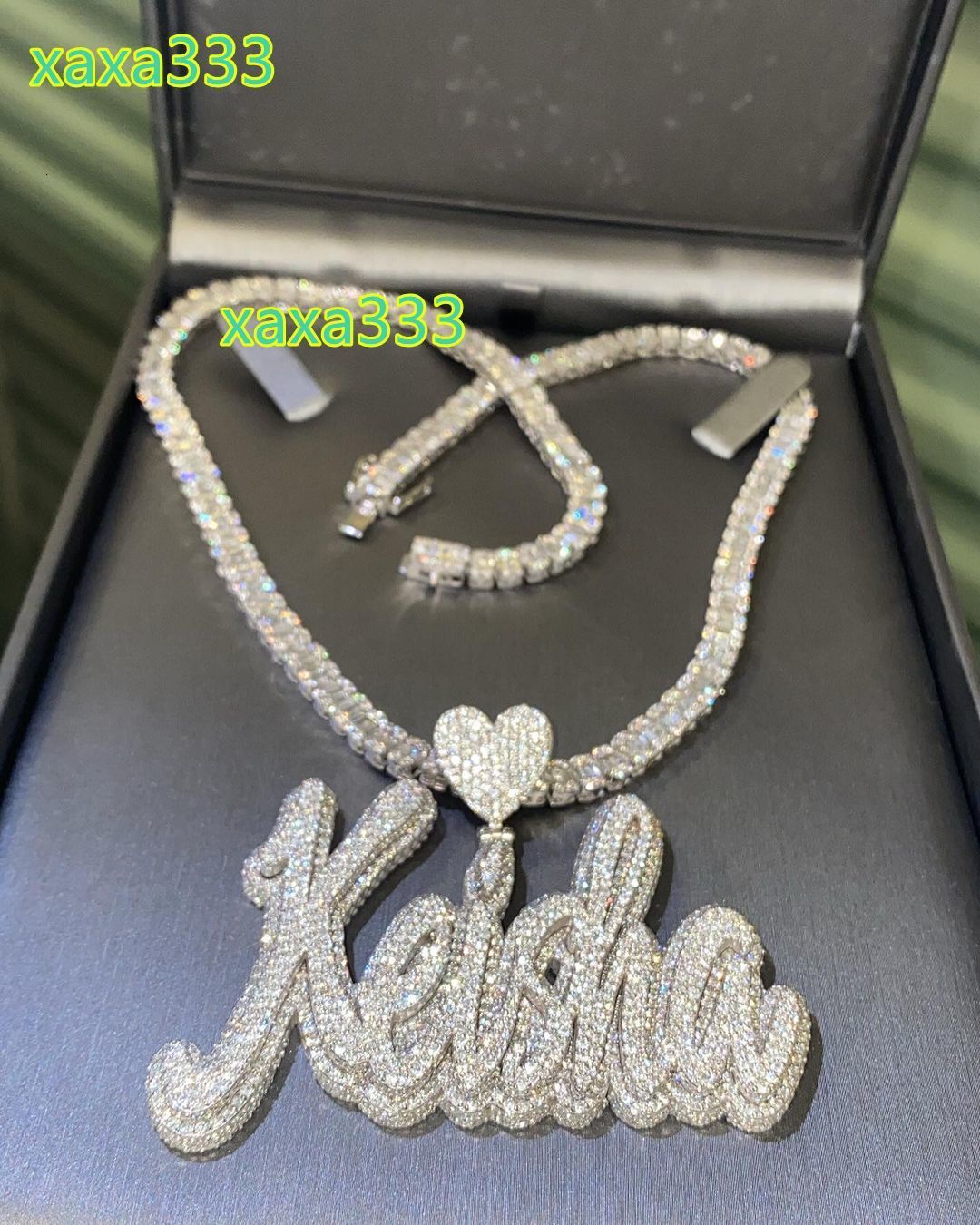 Customize Letter Pendant Luxury Sterling Silver 925 Jewelry VVS Moissanite Hip Hop Jewelry Pendant