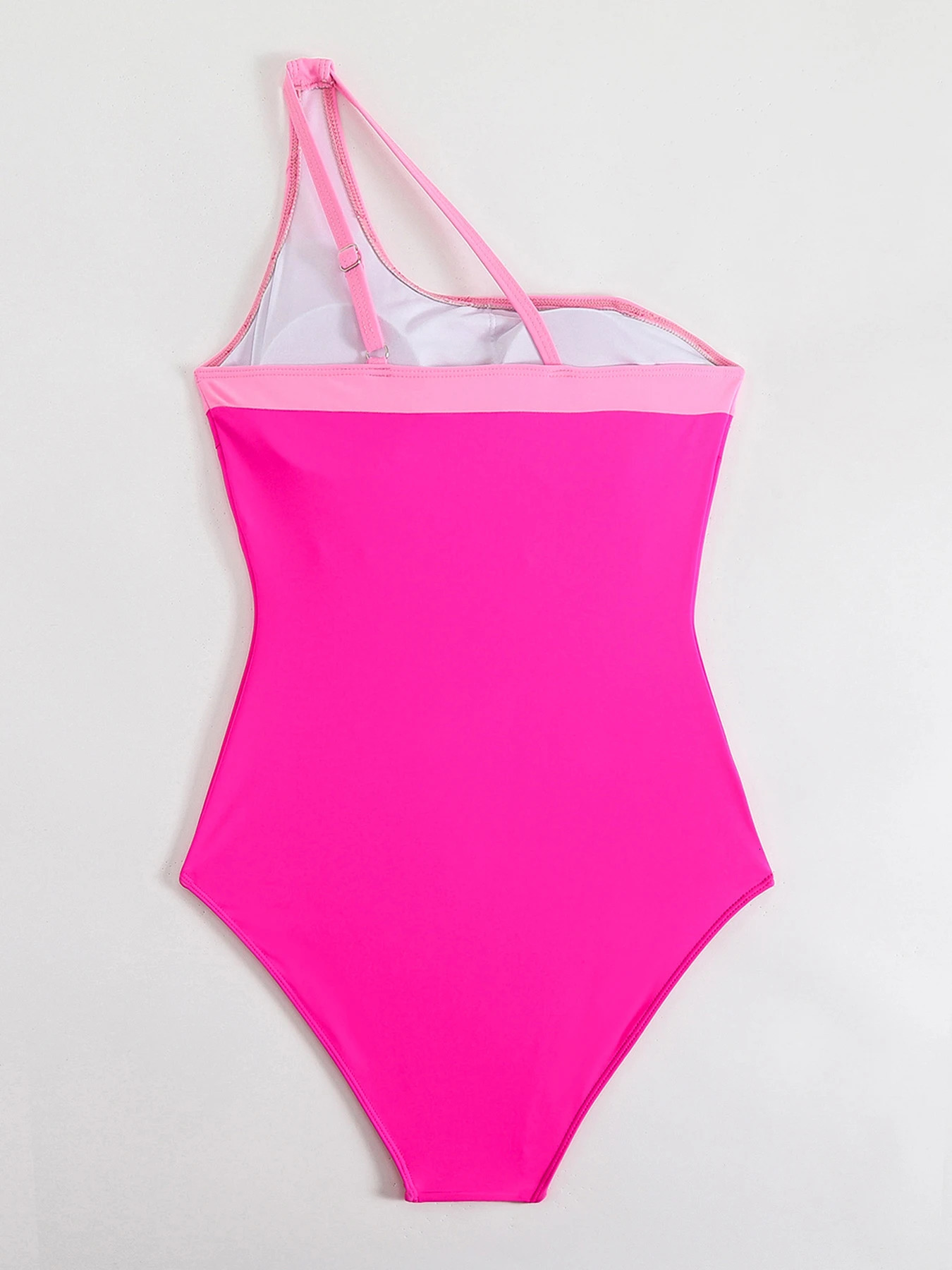 One Shoulder Swimwear Women Piece Swimsuit Female Bodysuit Monokini Patchwork Bathing Suit Beachwear Swimming Suit 250604