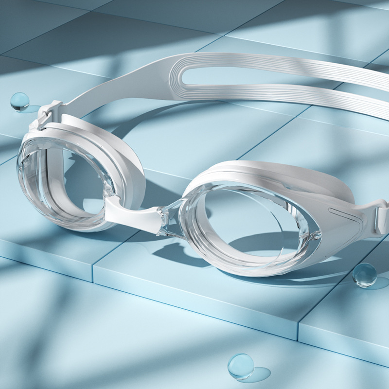 High-Definition Adult Unisex Goggles Comfortable Fit Swimming Glasses Waterproof Anti-Fog Professional Diving Silicone Swim Cap