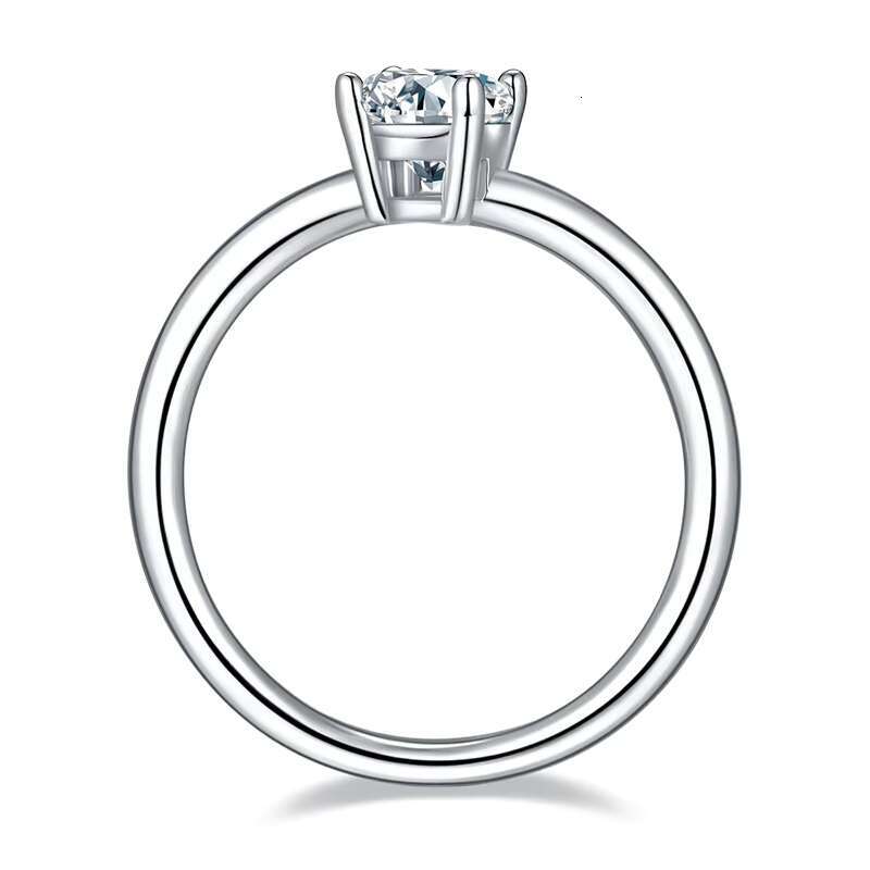 Classic Oval Cut VVS Moissanite Ring 925 Sterling Silver Moissanite Engagement Wedding Rings