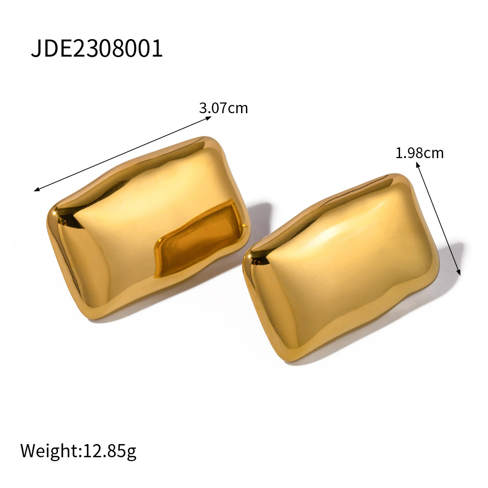Stylish and Classic Geometric Gold Plated Copper Earrings for Women Western Inspired Statement Pieces