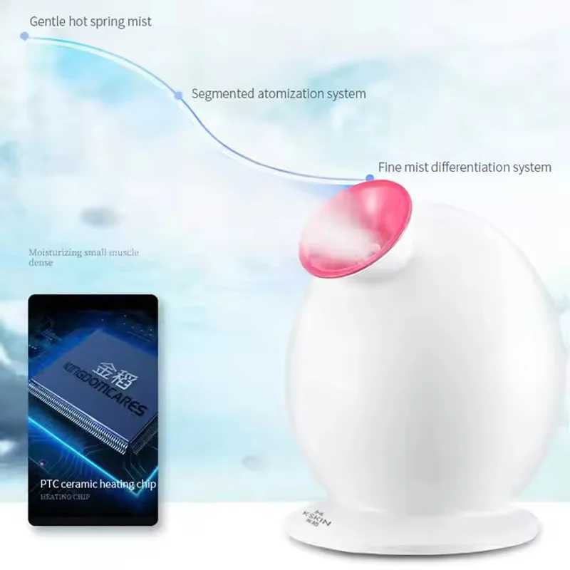 Home Salon Sauna Hydration Vaporizer Facial Steamer Humidifier Hot Nano Mist Sprayer Moisturizing Face Skin Care Nebulizer XJ250607