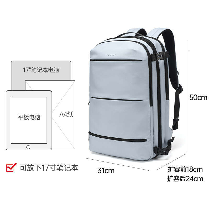 Tageno Business Vacuum Backpack Men's Expandable Large Capacity Multi-pocket Travel Laptop Bag