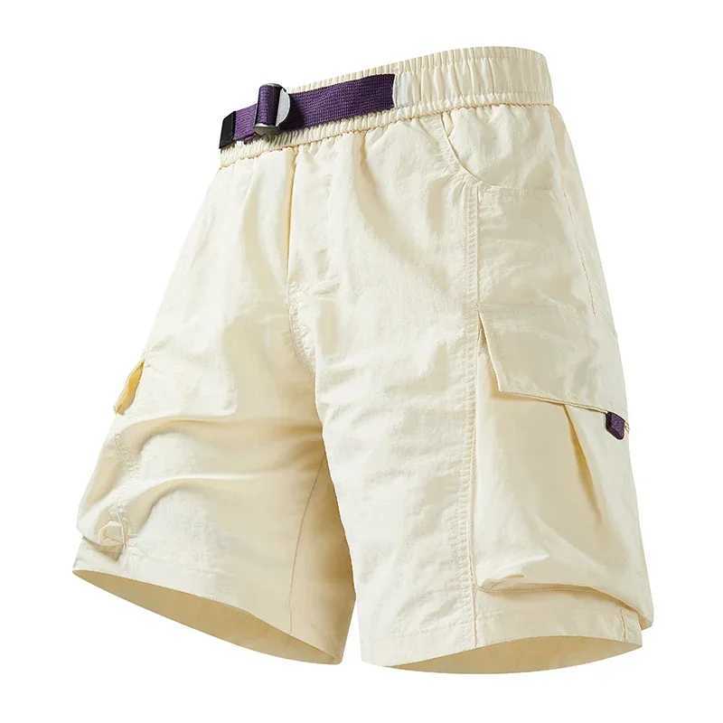 Ice Silk Cargo Pants Loose Fit Summer Casual Pants American Style Workwear Shorts for Men Multi-Pocket Thin Quick-Dry XJ250605