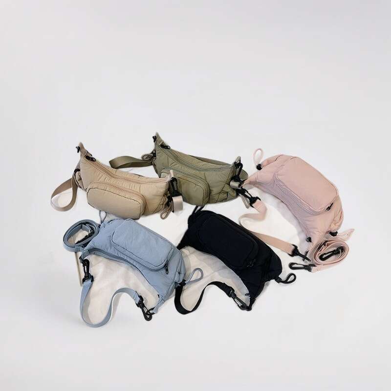 2025 Spring Women's Multi-Pocket Motorcycle Internet Celebrity Same Style Super Popular Solid Color Trendy Versatile Underarm Crossbody Bag