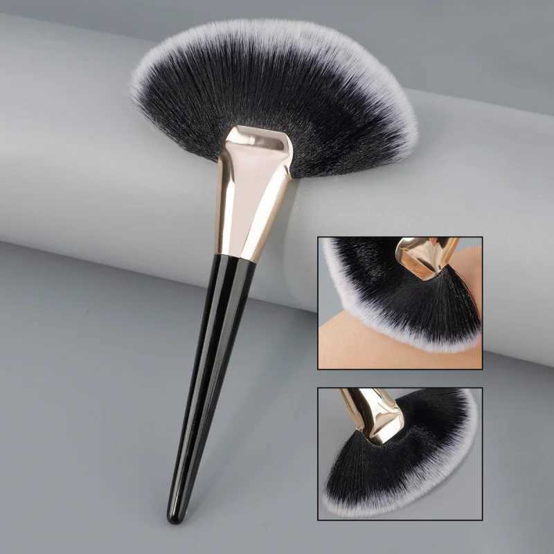 New Large Fan Brush Highlighter Brush Face Powder Brush Face Brightening Brush Soft Bristle Brush Flame MakeupW250605