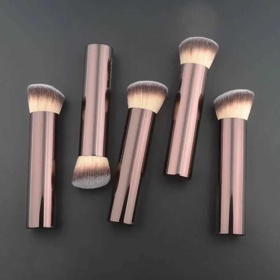 1pcs Angled Foundation Makeup Brush Powder Foundation Make Up Brushes Metal Handle Aluminum Tube Hourglass High quality cosmetic W250605
