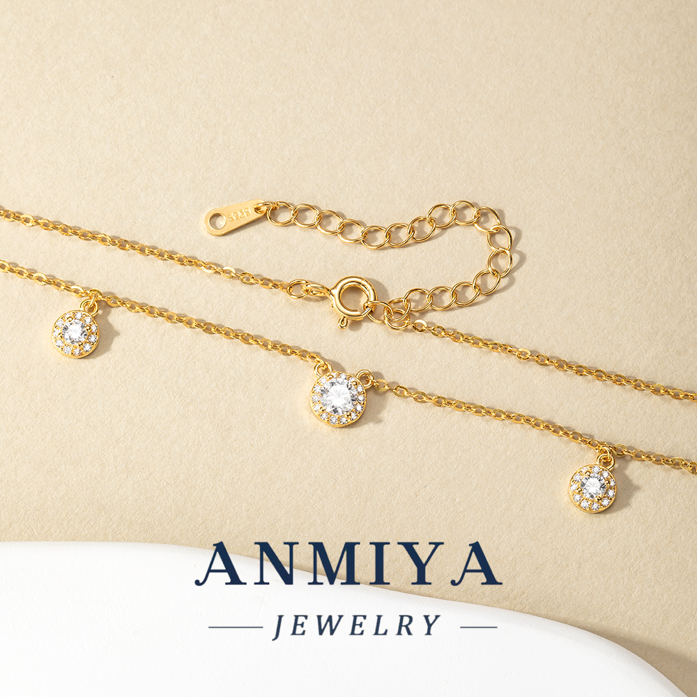 Personalized Silver Jewelry Link Chain 925 Necklace Crafted with Modular Multi-Round Geometric Pendant for Custom Gift Giving