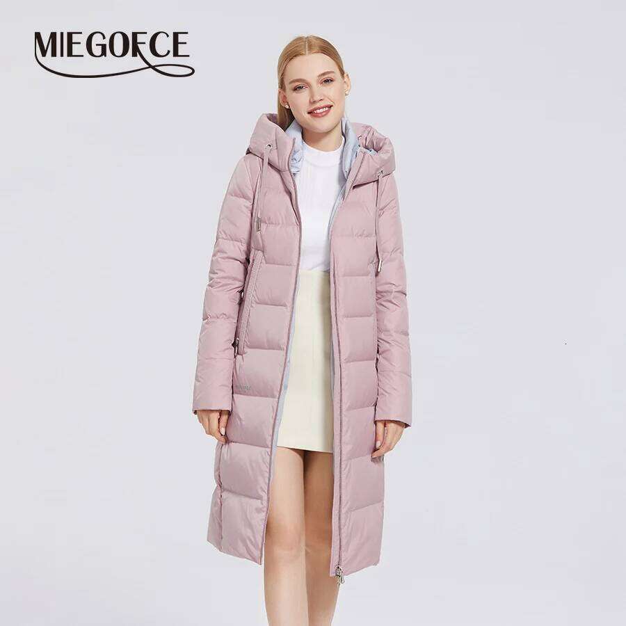 Coats Designer Women MIEGOFCE Winter Elegant Women Outwear Long Cotton Women's Jackets Hooded Warm Windproof Female Coats Zipper Stand Collar Par