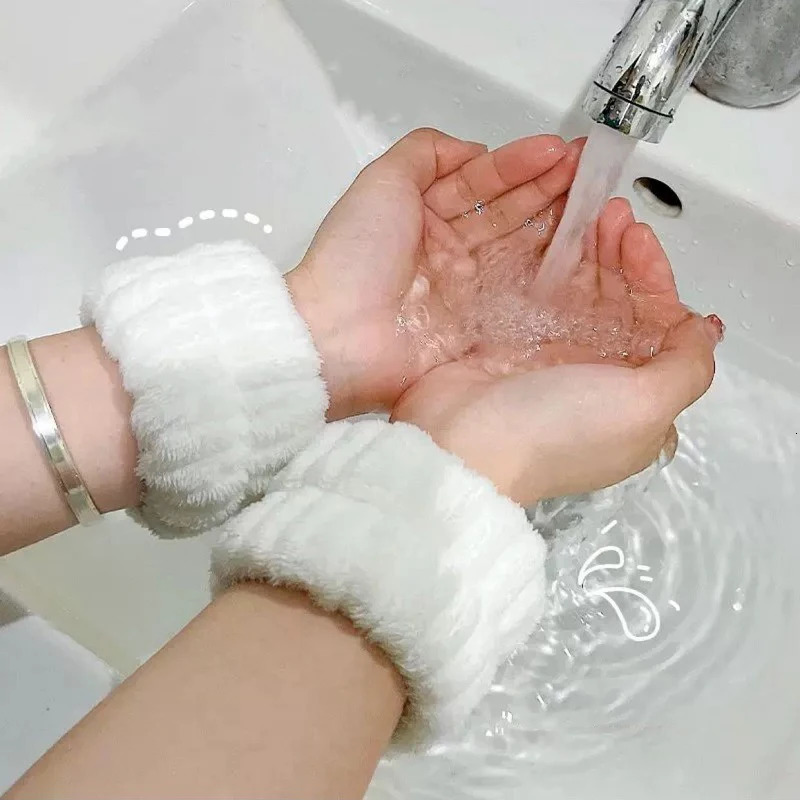 Face Wash Wristband Set Womens Headband Wristbands Absorbent Waterproof Wristbands Makeup Face Wash Hair Bands 250529