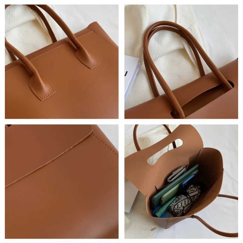 Fi Women Shoulder Bags 2023 New Large Capacity Handbags Simple Tote Bags Solid Color Famous Brand High Quality Bags XJ250605