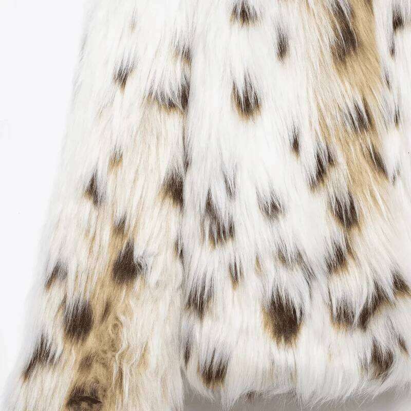 fashion warm fulffy fur coat long sleeves 2025 early spring short jacket vintage loose repal outwear singel breasted clothes