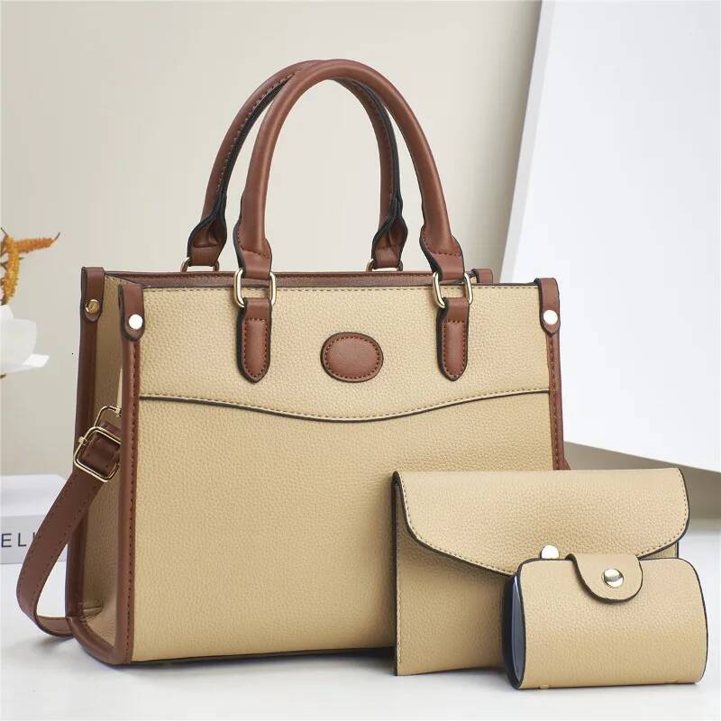 Brand 3 Piece Set Women's Bags 2024 New Large Capacity Tote High Quality Leather Women Handbag Designer Shoulder Bag
