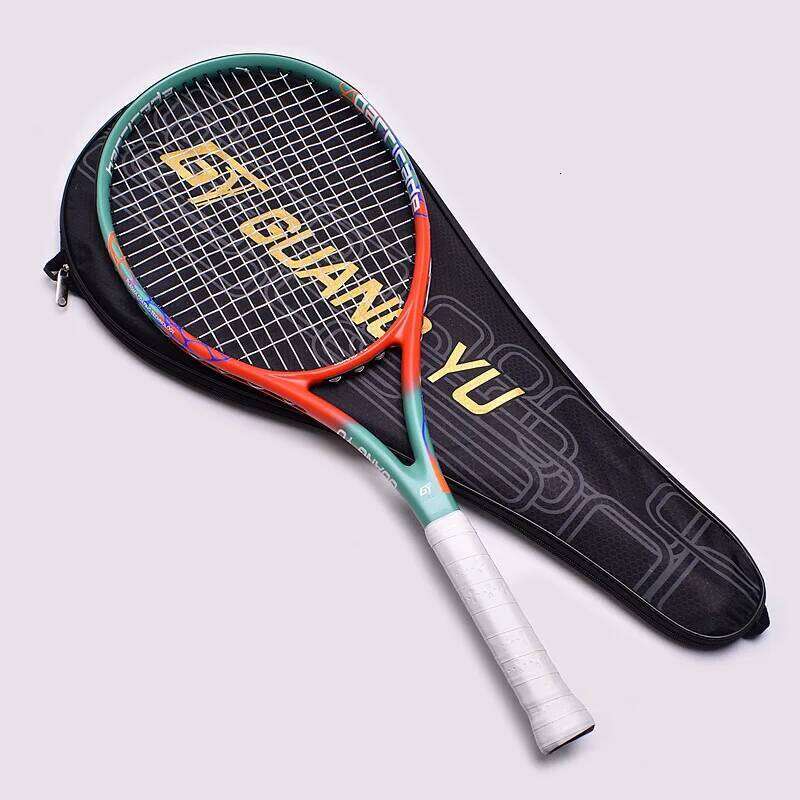 Authentic Adult All Carbon Tennis High Bounce Professional Single Player Training Racket for Enhanced Performance